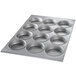 A Chicago Metallic muffin pan with twelve cups.