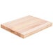 A Choice wooden cutting board with a handle.