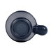 A black Elite Global Solutions melamine bowl with a handle.