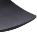 A black Tablecraft bamboo square dish with a curved edge.