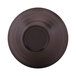 A brown melamine bowl with a white surface and a brown circle in the middle.