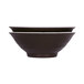 An Elite Global Solutions Durango melamine bowl with an antique white and chocolate brown design.