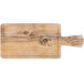 A rectangular faux driftwood melamine serving board with a handle.