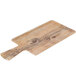 A rectangular faux driftwood serving board with a full pocket and handle.