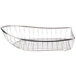 A stainless steel Clipper Mill boat basket with a handle.