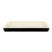 A black and white rectangular lid for an Elite Global Solutions two-tone tray.