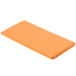 A folded orange table cover with a white background.
