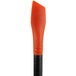 A close up of a Mercer Culinary 60 Degree Angle Silicone Plating Tool with a black and orange handle.