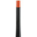 A black and orange silicone brush with a black pole.