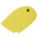 A yellow plastic Mercer Culinary wedge plating tool with numbers on it.