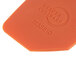 A rectangular orange silicone wedge with the word Mercer on it.