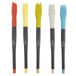 A group of multi colored Mercer Culinary silicone brushes.