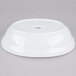 A white CAC oval serving bowl on a gray background.