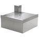 An Eagle Group Spec-Bar rectangular stainless steel workboard with a drain on the top.