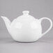 A white Libbey Royal Rideau teapot with a lid.