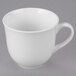 A white Libbey porcelain coffee cup with a handle.