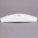 A white Libbey Royal Rideau porcelain canoe plate.
