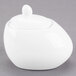 A Libbey Royal Rideau white porcelain sugar pot with a lid.