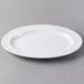 A white Libbey Slenda porcelain platter with a wide rim.