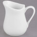 A white Libbey Royal Rideau porcelain pitcher with a handle.