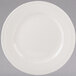 A Tuxton Hampshire china plate with a ribbed rim and an embossed pattern.
