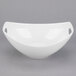 A white Libbey bowl with handles.