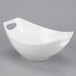 A white Libbey porcelain bowl with handles.