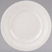 A Tuxton Hampshire eggshell china bread and butter plate with a ribbed rim.