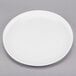 A Libbey white porcelain platter with a rim.