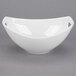 A Libbey Royal Rideau white porcelain bowl with handles.