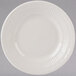 A white Tuxton Hampshire bread and butter plate with an embossed pattern.