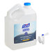 A white jug of Purell surface disinfectant with a blue label and cap.