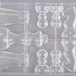 A clear plastic Matfer Bourgeat chocolate mold with circles.
