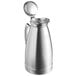 A Choice stainless steel coffee server with a lid.