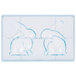 Matfer Bourgeat polycarbonate candy mold with two rabbit-shaped compartments.