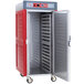 A red and silver Metro insulated hot holding cabinet.