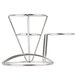 A Clipper Mill stainless steel round wire cone basket with ramekin holder.