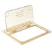 A clear plastic Cambro flip lid on a white background.