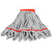 A Unger SmartColor red microfiber string mop head with red trim.