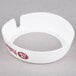 A white Tablecraft salad dressing dispenser collar with maroon lettering.