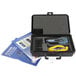 A black case with a yellow and blue Cooper-Atkins EconoTemp thermocouple thermometer kit inside.