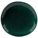 A dark green GET Cosmo melamine plate with a black rim.