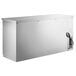 A stainless steel Avantco back bar refrigerator with a black power cord.