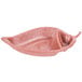 A pink leaf shaped HS Inc. Peppertizer bowl.
