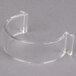 Clear plastic clips with a ring shape.