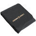 A black fabric cover with gold text that says "Crown Verity" for a Crown Verity 36" Charbroiler.