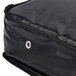 An Intedge black insulated delivery bag for full size bun and sheet pans with a zipper.