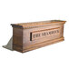 A dark oak wooden casket with 12 taps for Micro Matic Irish Coffin Box.