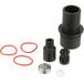 AvaMix coupling kit with black rubber seals and washers.