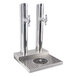 A Micro Matic stainless steel Kool-Rite beer tap tower with 2 stainless steel faucets.